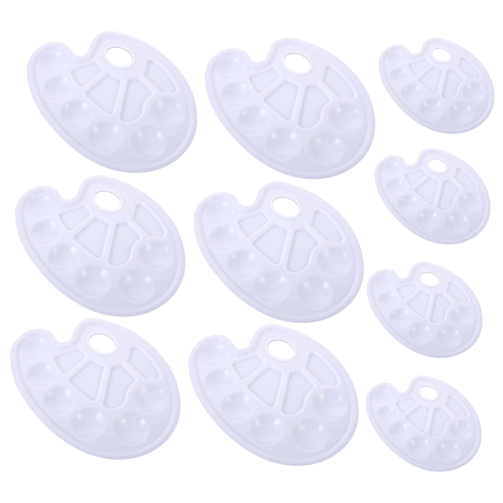 Tofficu 4 Sätze Bate Platte Nasse Palette Farbbecher Farbmischpalette Kunststoffpaletten Ölfarbenpalette Nasspalette Für Acrylmalerei Maltablett Plastik Weiß 10 Stück * 4