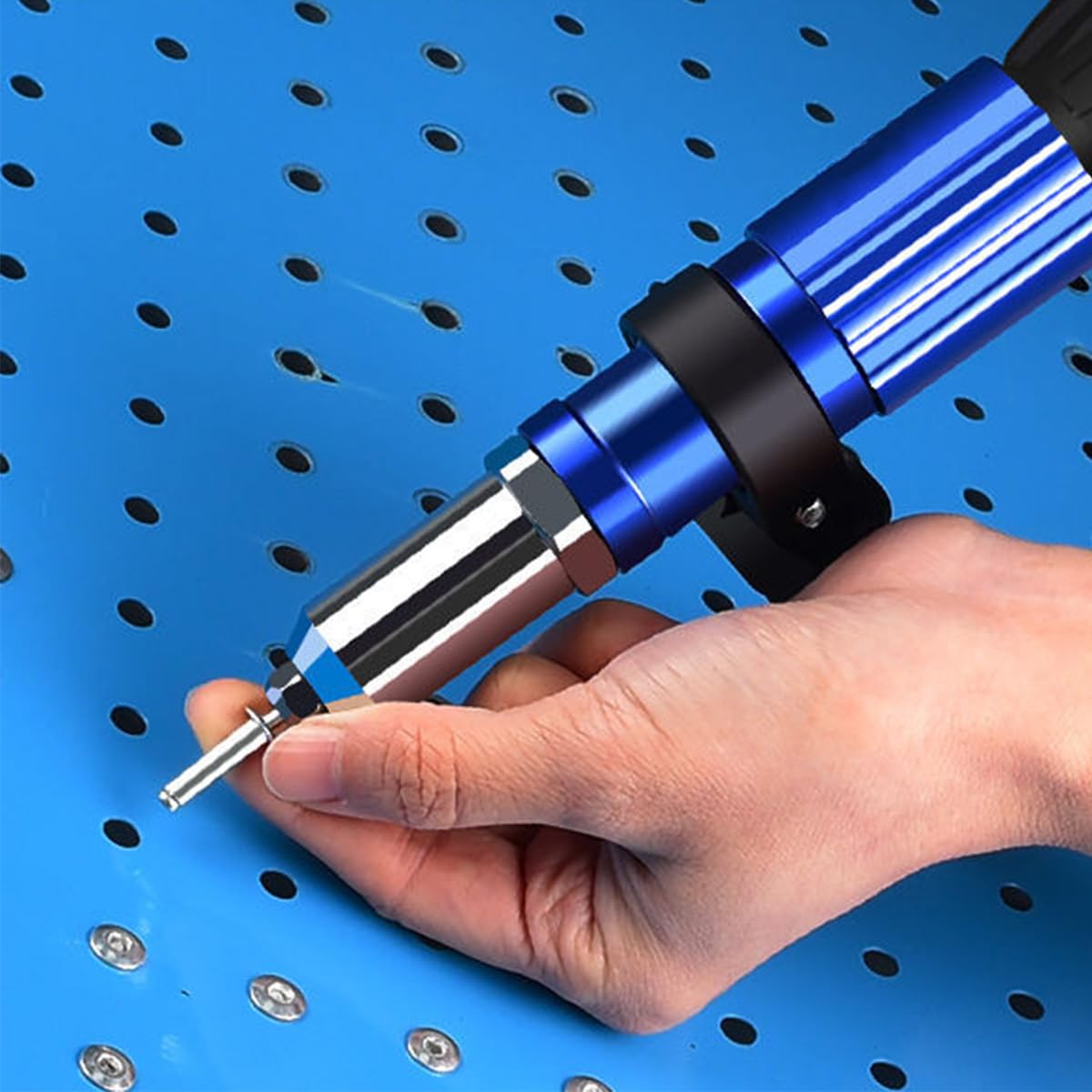 Adaptador de mandril para taladro inalámbrico con tuerca de presión para remachadora eléctrica, herramienta para insertar tuercas, kit de adaptador para remachadora, herramienta manual