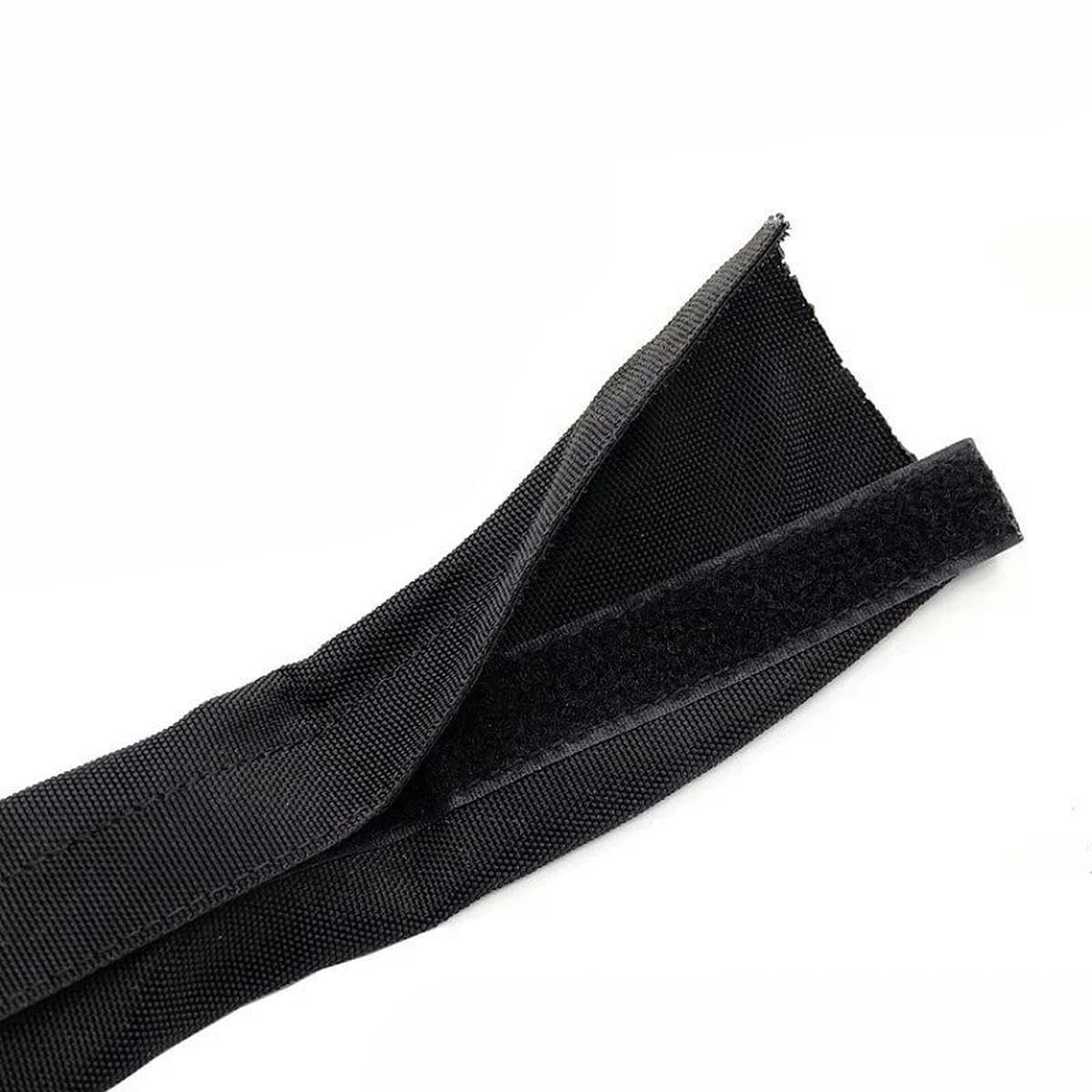 Manicotto per cavo riutilizzabile con nastro adesivo 10 mm - 100 mm Calza flessibile in nylon con chiusura automatica Imbracatura Gestione guaina Avvolgicavo di protezione-Nero-100 mm-3 metri