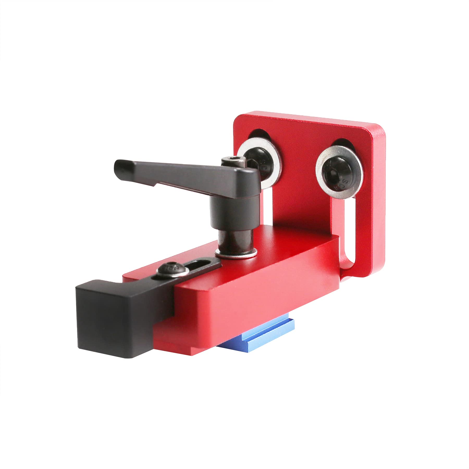 45 Type T-Slot Miter Track Stop, Aluminium Alloy Sliding Miter Gauge Fence Locator, T-Track Chute Guide Rail Retainer with Backing Connector for DIY Woodworking Table Saw Stocking Stuffers