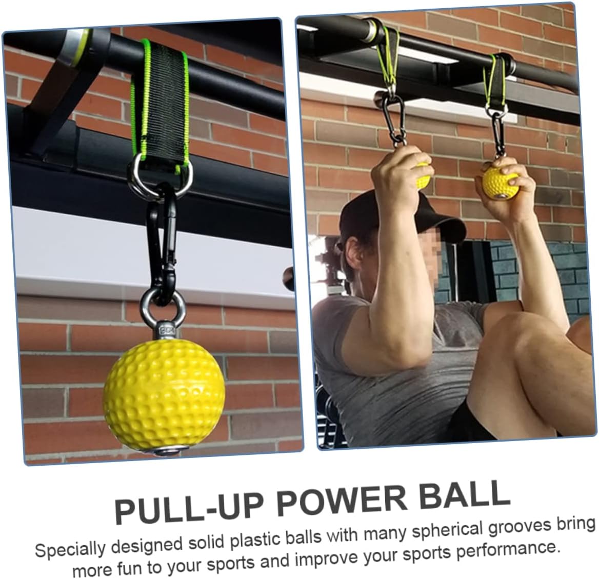 ERINGOGO 1set Grip Strength Balls Hand Strengthening Devices Gym Grip Straps Pull-up Balls