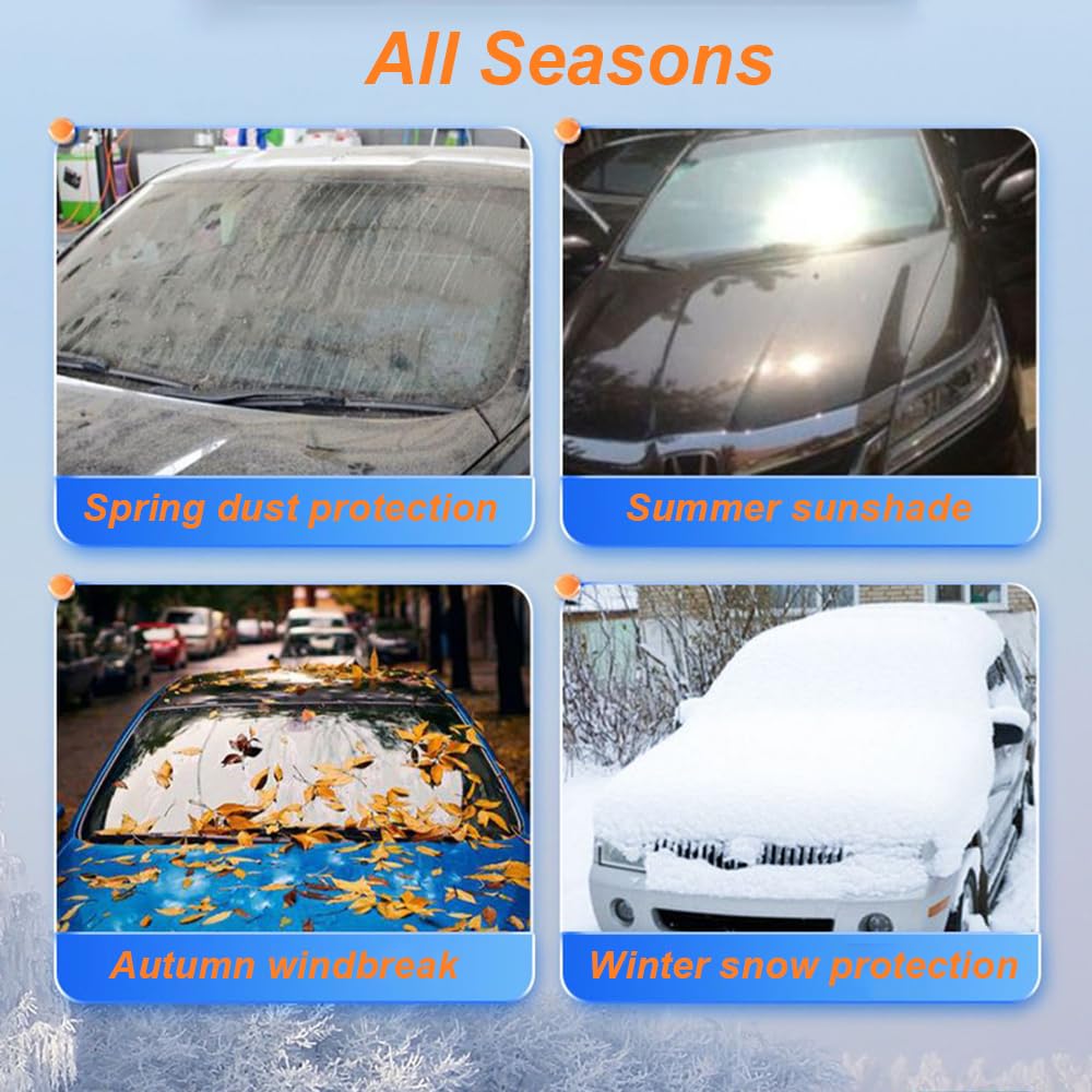 Frontscheibenabdeckung Winter für BMW 5 Series 2014-2016, Auto Windschutzscheiben Abdeckung Ultra Dick Abdeckung Gegen Schnee EIS Frost Staub, Autoabdeckung,D-Black