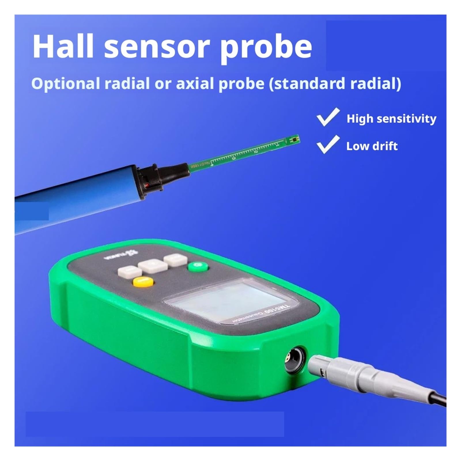 TM5100 Gaussmeter Tester Magnetyczny Ręczny Detektor Remanencji Magnesu Pomiar Stałego Pola Magnetycznego Prądu dla Inspekcji Przemysłowej(1%)
