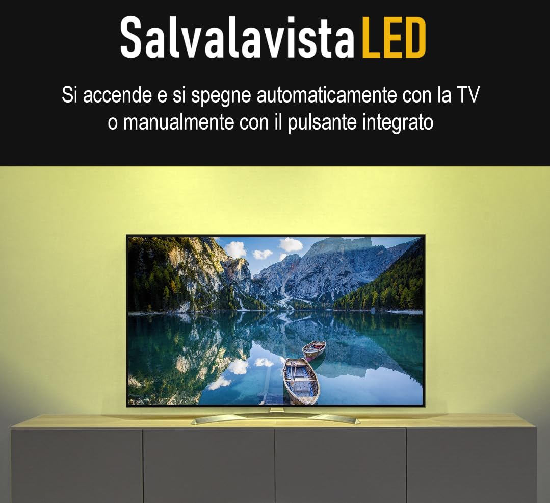 SALVALAVISTA LED BEGHELLI BACKLIGHT LUCE TELEVISIONE PROTEGGE GLI OCCHI PROTEZIONE TV DA SOVRATENSIONI/SOVRACCARICHI DI TENSIONE
