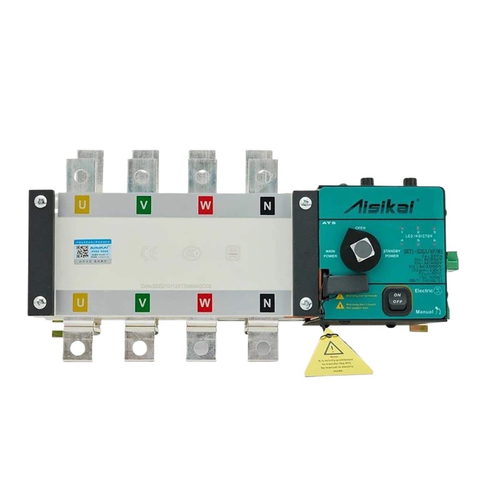 JNURGWLYH 100A 4P ATS Dual Power Automatic Transfer Switch Single Phase 220V 380V 3phase Control Board Diesel Generator Parts