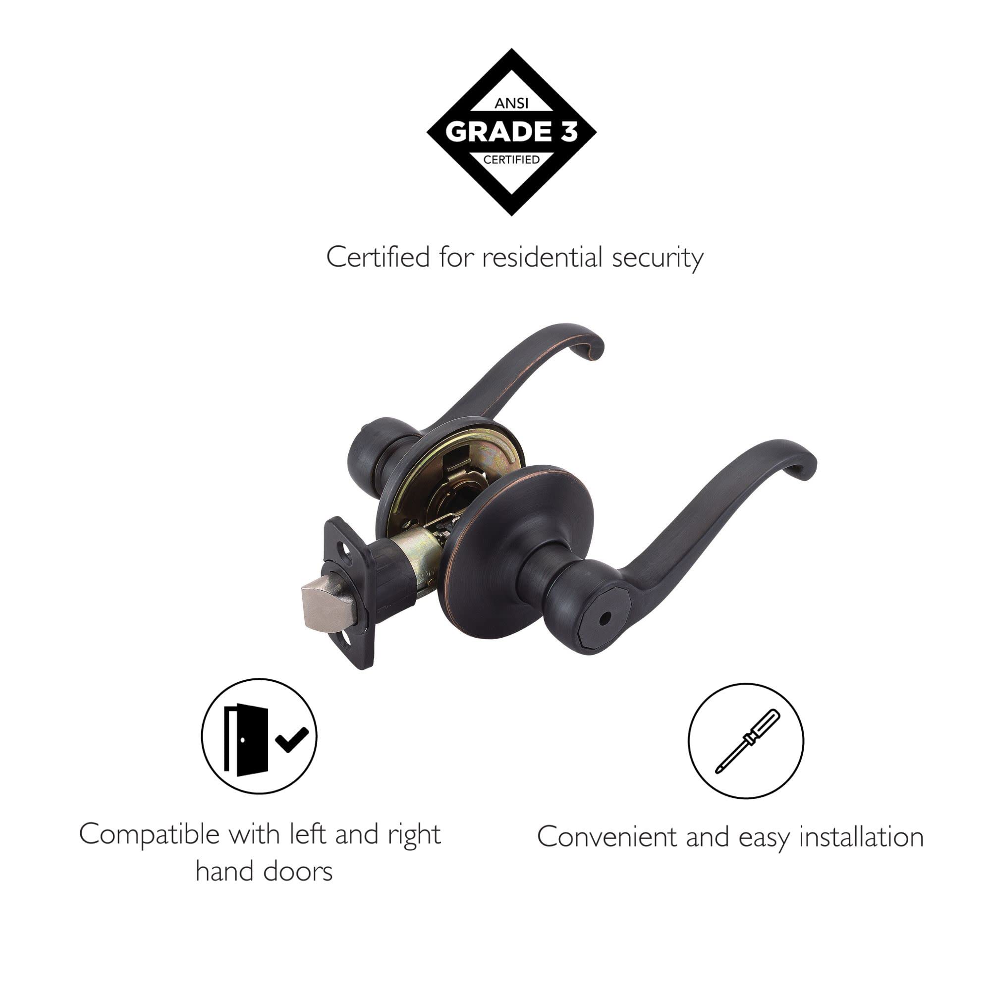 Design House scroll 2-way latch privacy maniglia, 740407
