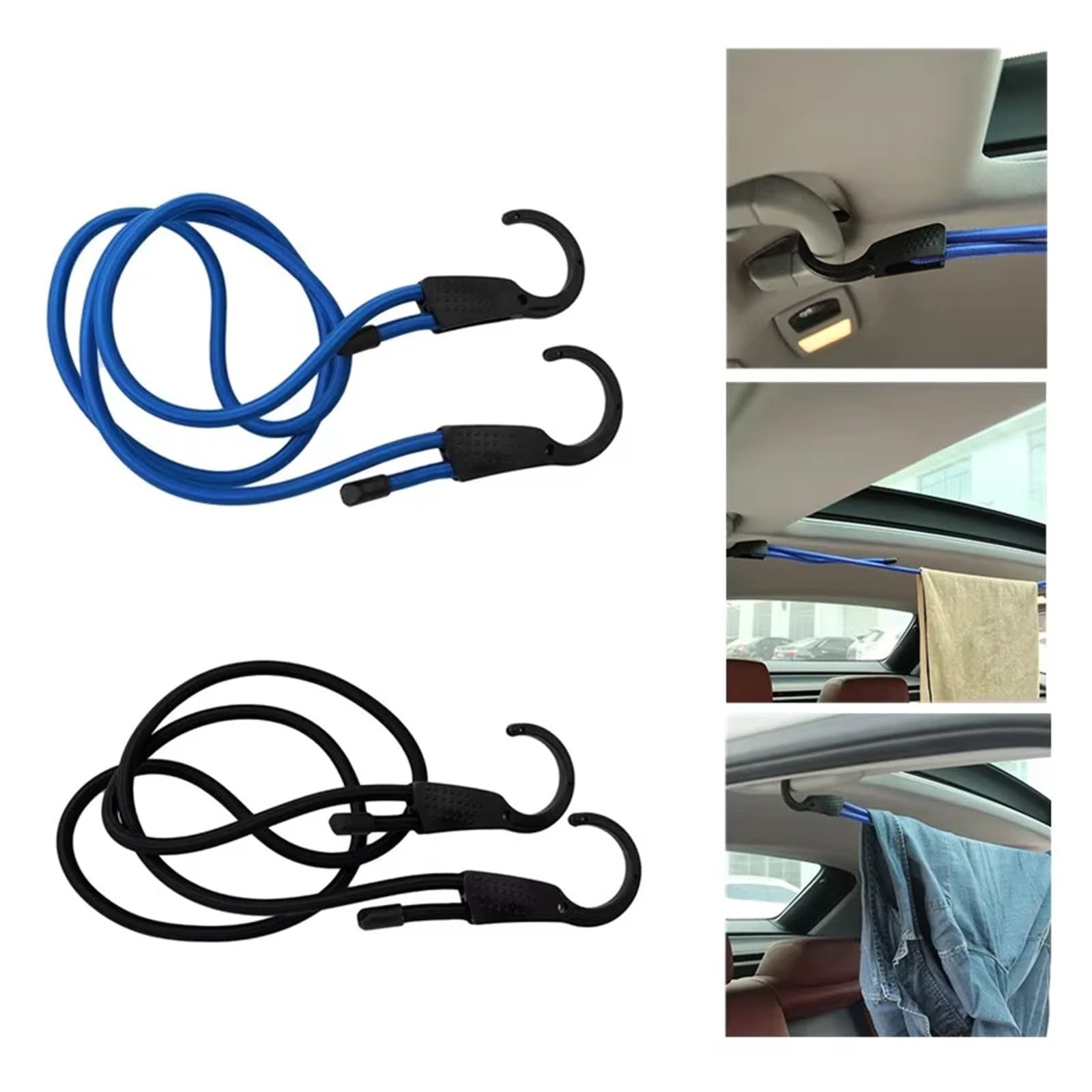 zapnij pasek， 1,5M/3 Elastyczny Pasek Regulowany Samochód Odzieży Motocykl Wielofunkcyjny Lugga Rope Samojezdny Podróżny Sprzęt(1.5m Blue)