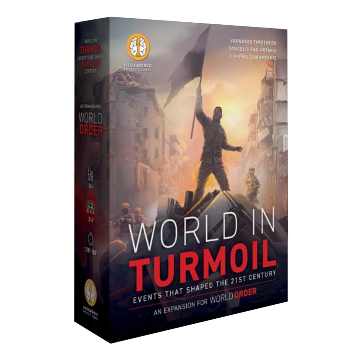 Hegemonic | World Order: World in Turmoil | Board Game Expansion, 60 Modern Event Cards | 2-4 Players | 120-180 Minutes
