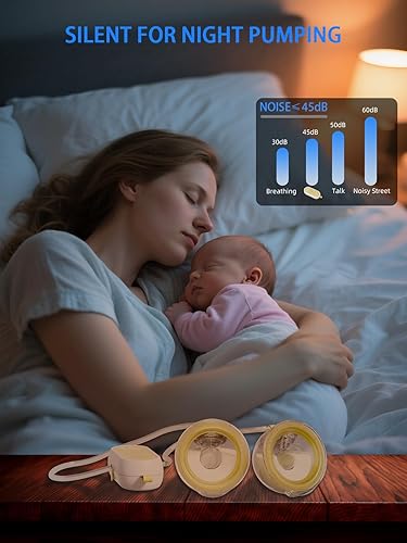 Miniatura 6 de Extractor de leche portátil, manos libres, bomba de leche eléctrica portátil para lactancia materna con 3 modos y 9 niveles, succión cómoda, diseño