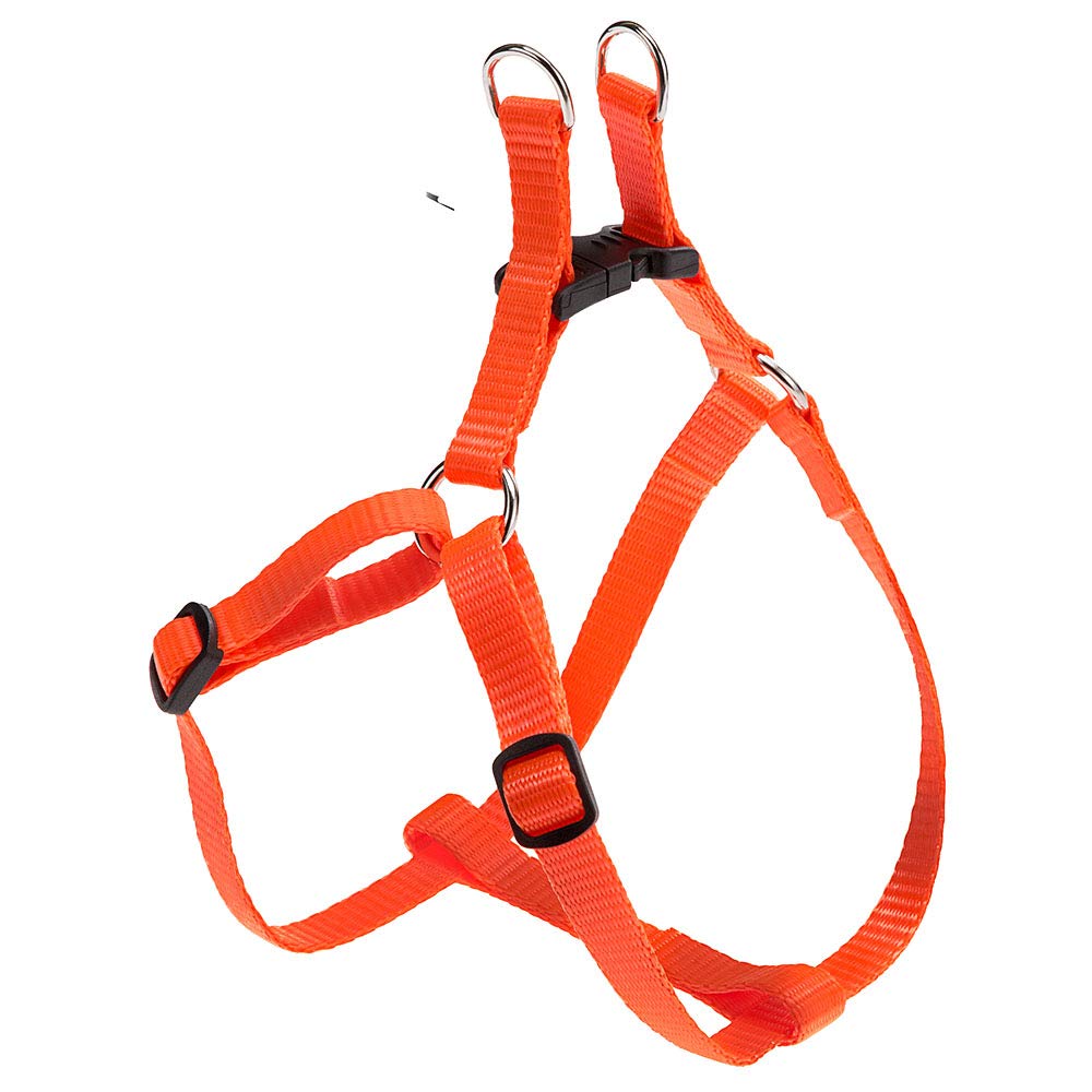 Ferplast Small Dog Harness EASY XXS, Adjustable Cat Harness, Easy to Wear, 28-38 cm. Orange