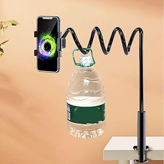 Phone Holder 360° Flexible Long Arm Bed Desk Mount Heavy-Duty Carbon Steel Stand for Watching Cooking Studying Universal Clamp for Phone حامل هاتف مرن قوي