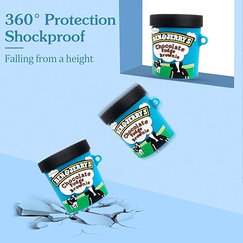 Miniatura 3 de Paquete de 3 fundas para Airpod de comida de 2 generación Alquar Cute Cartoon Cheese Reeses Chocolate Fudge Skin Funda protectora Kawaii divertido