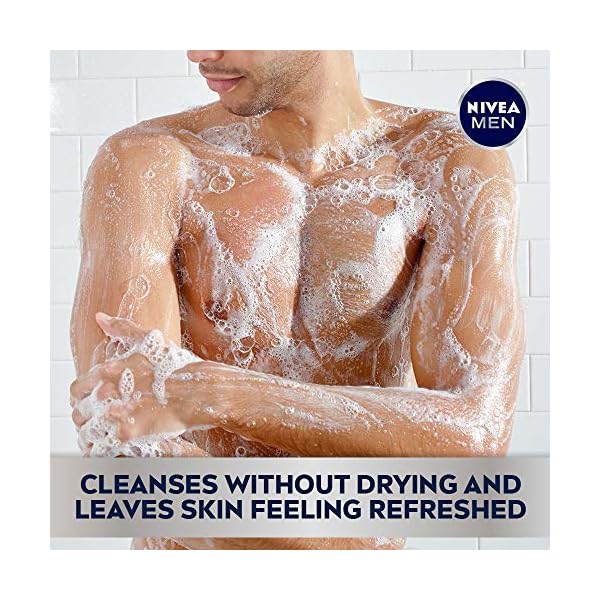 Nivea Men Cool Body Wash with Icy Menthol, 3 Pack of 16.9 Fl Oz Bottles