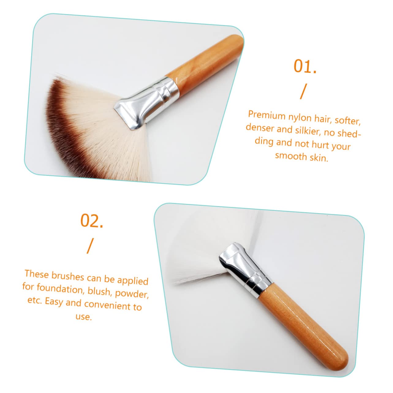 Ipetboom 20pezzi Pennelli Trucco Viso Con Manico Pennelli Per Illumina e Contorna Viso Strumenti Professionali Per Make-up Morbidi e Facili Da Usare