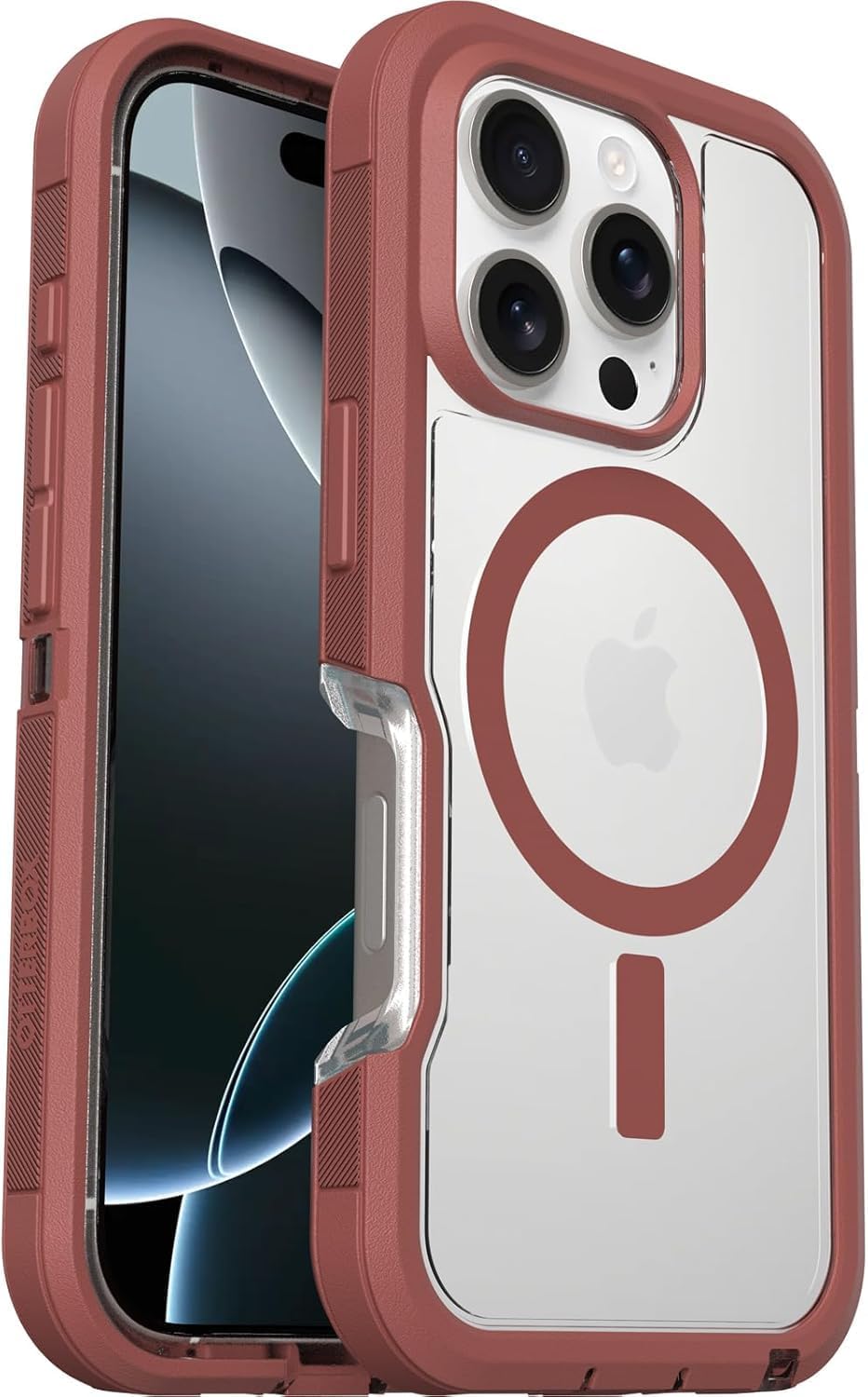 OtterBox iPhone 16 Pro Phone Case Defender Series XT– Rugged, MagSafe Compatible, Military-Grade Drop Protection, Shockproof, Raised Edges – Red – Non-Retail Packaging