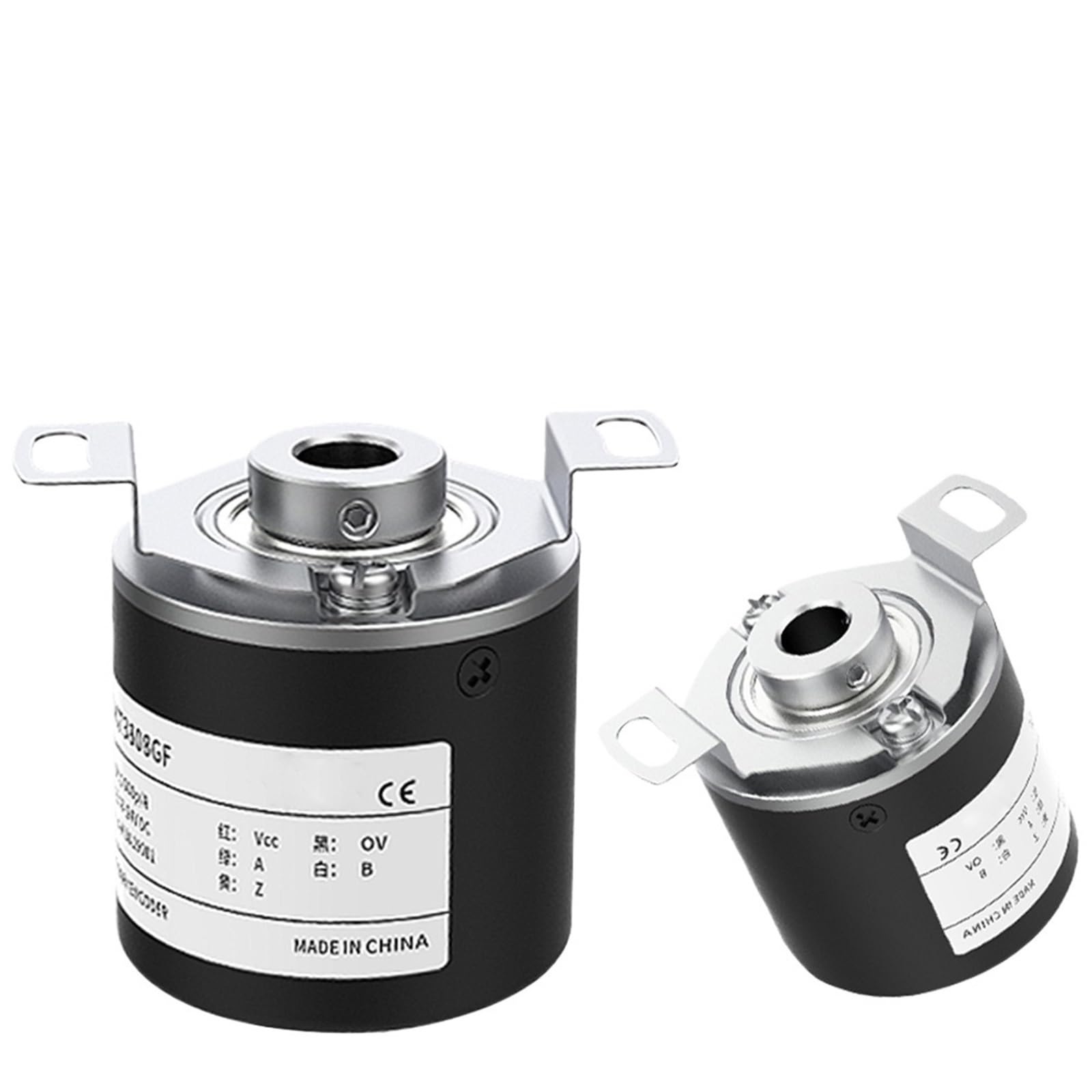 Codificador Incremental de 38mm, interruptor óptico giratorio de eje hueco de 8mm, colector abierto NPN 10-1024-2500-3600 PPR 5-24VDC