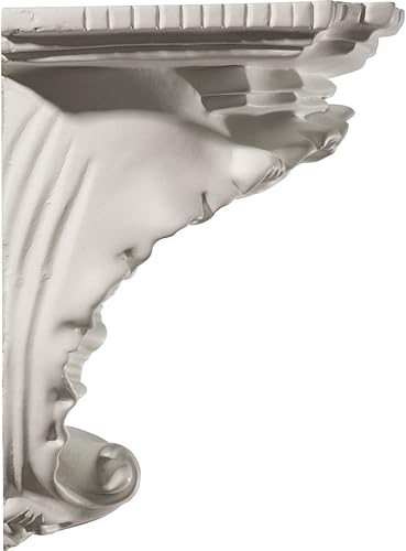 Miniatura 3 de Ekena Millwork SH10X06X07SH Estante decorativo de concha, 10 38 pulgadas de ancho x 6 pulgadas de profundidad x 7 38 pulgadas de alto