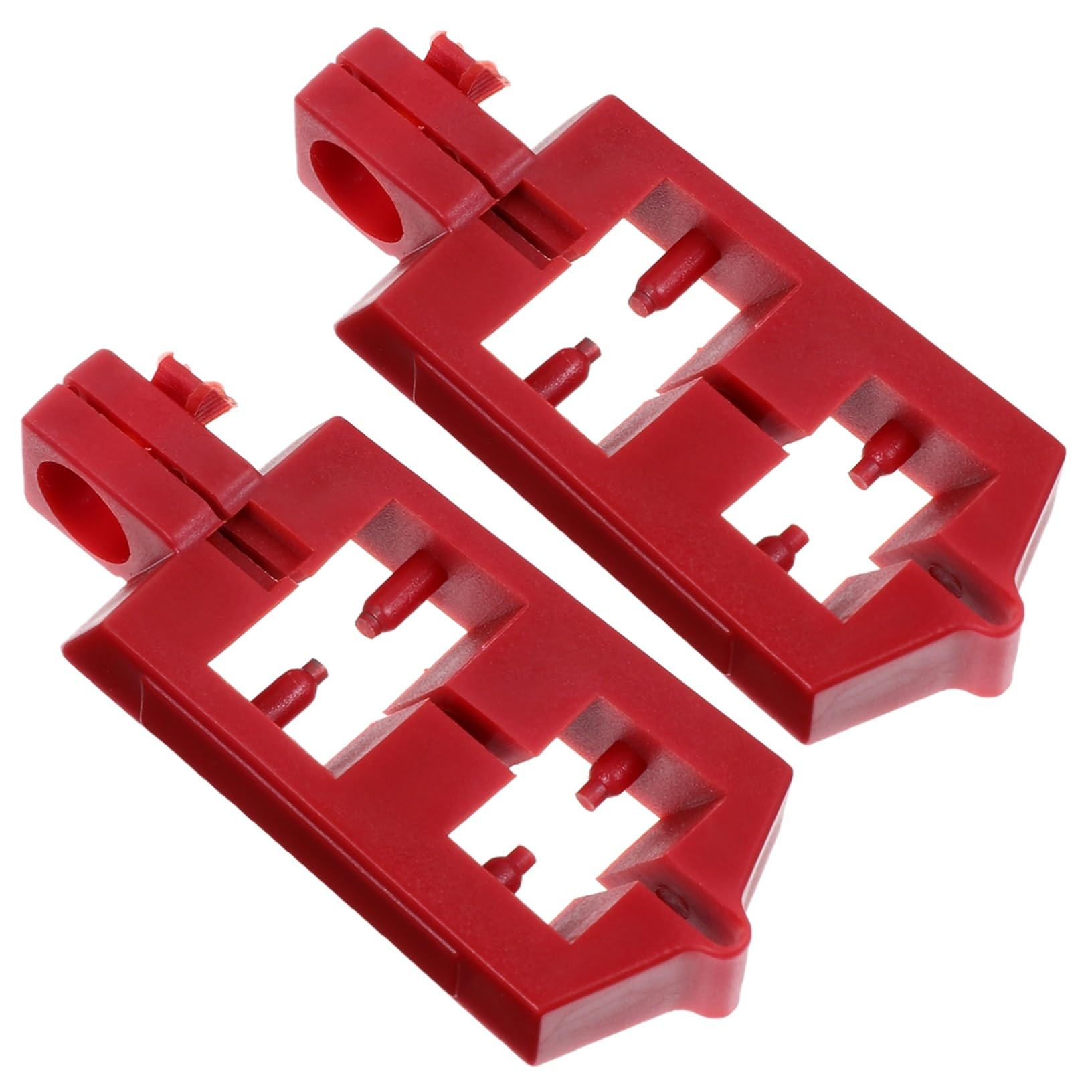 KICHOUSE 2pcs Breaker Lock Circuit Mini Labels Aitags Lock Out for Breakers Electrical Nametags Red Plastic