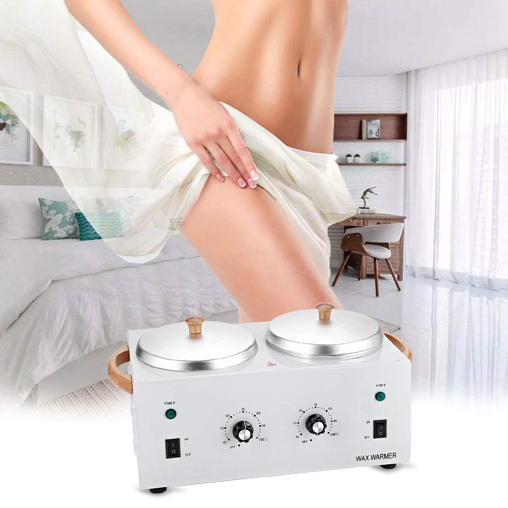 Calentador De Cera Depilatoria De 220v, Máquina De Calentador De Cera Eléctrica De Salón Spa, Calentador De Cera, Doble Tarro De Calentador De Cera Caliente De Parafina, Para Depilación Profesional