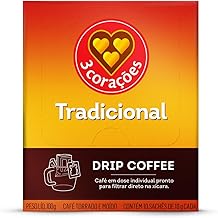 3 Corações Café Drip Coffee Tradicional - contém 10 unidades