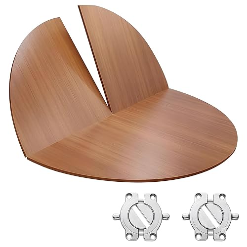 Wood Round Foldable Table Top Only, Space Saving Folding Round
