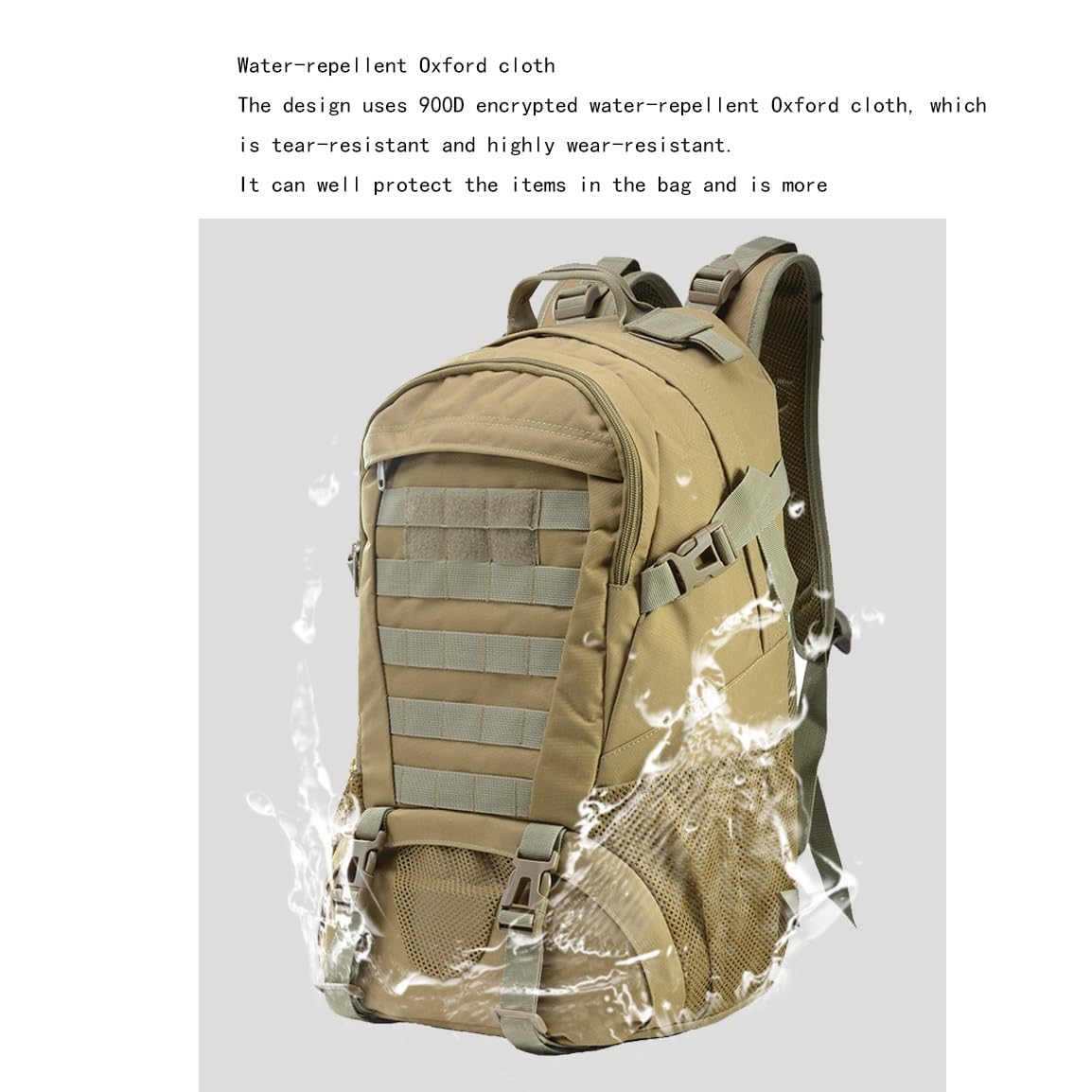 Lekki Plecak Turystyczny, Outdoor 27l Army Assult Wodoodporny Plecak Turystyczny, Pakiet 3-dniowy Torba Ewakuacyjna, Do Szkoły, Pieszych Wędrówek, Trekkingu, Polowań, Innych, Powietrzu(B black)