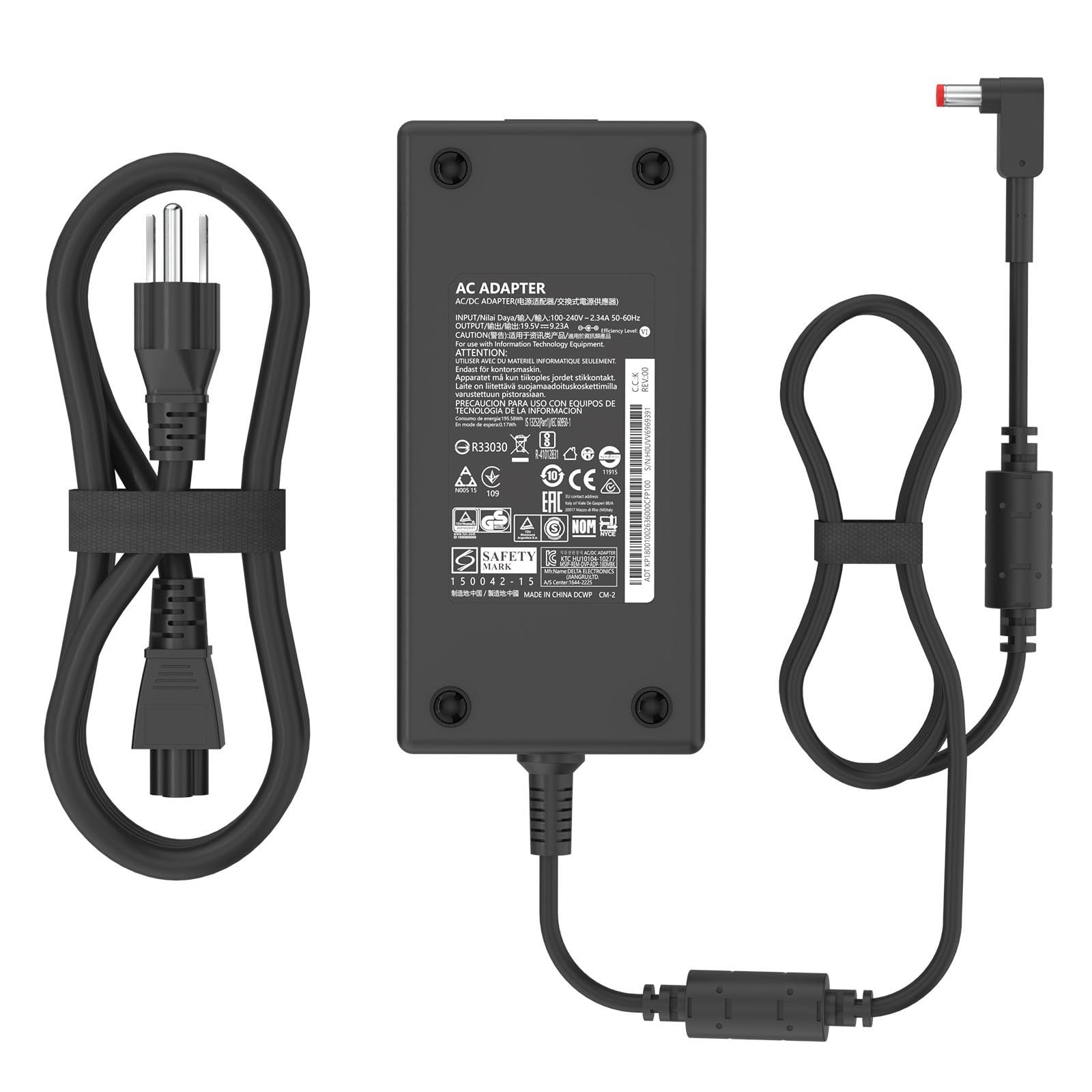 180W Laptop Charger ADP-180MB K Compatible with Acer Nitro 5 7 Predator Helios 300 500 PH315-51 PH315-52 G3-571 G3-572 AN515-54 Predator Triton 300 500 Gaming AC Adapter Power Supply Cord