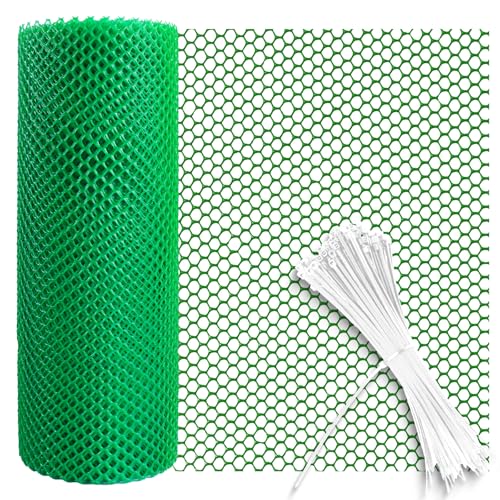 Rete Plastica per Recinzione Tagliabile per Pollame, Giardino e Animali Barriera Protettiva per Piante, Tronchi d'Albero, Gatti, Cani e Conigli Rotolo di Recinzione Durevole e Universale