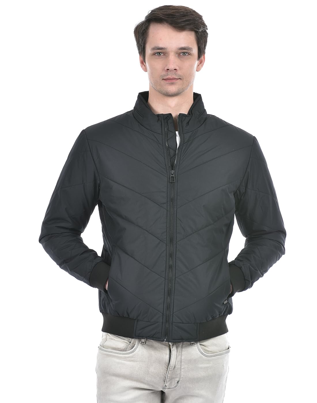 Numero UnoMen's Sleek Quilted Bomber Jacket