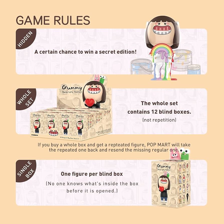 Amazon.co.jp: POP MART Gummy Daily Life シリーズ 12個 ブラインド