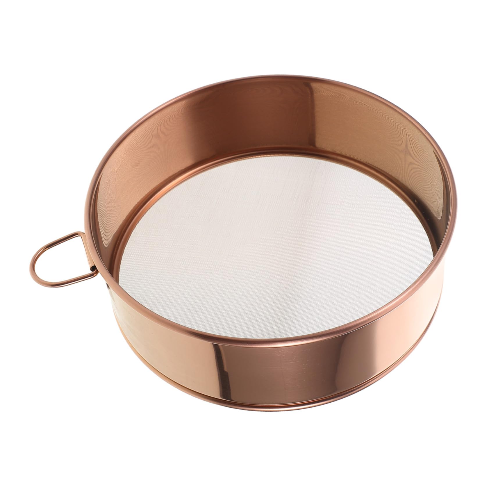 INOOMP Stainless Steel Round Flour Sifter Ergonomic Manual Strainer with Fine Mesh for Baking Muffins Cakes Bread and Pastries Multipurpose Kitchen Tool for Easy Sifting