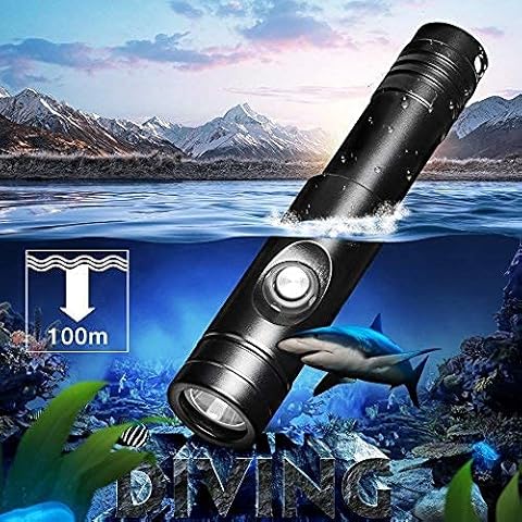 [492ft Underwater Diving]Diving Torch Odepro WD12 Scuba Diving Flashlight 1050 Lumens Dive Torches Rechargeable LED Light Waterproof Underwater 100M Diving Lamp for Snorkeling Caving Diving Cover