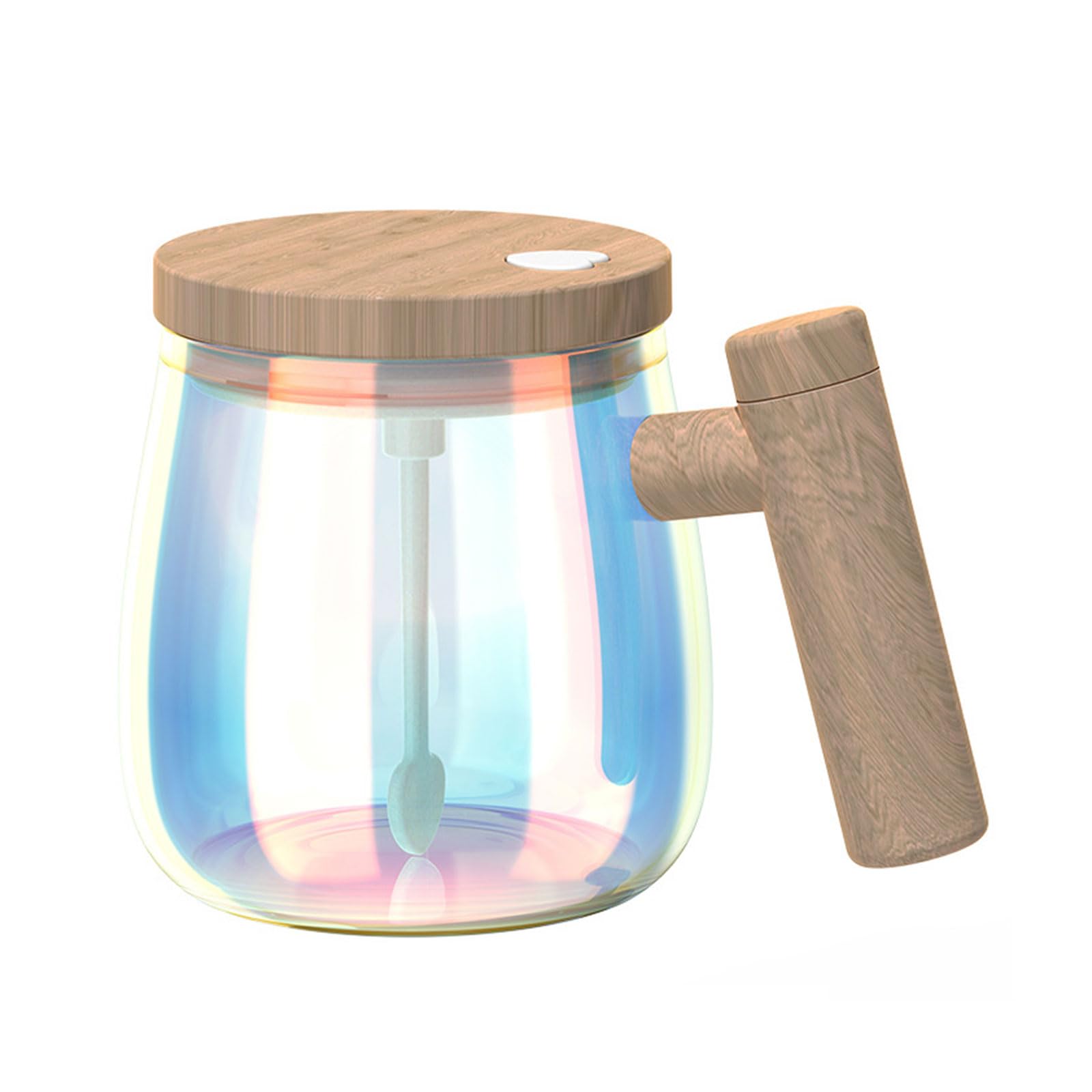 Tsophreniq 400ml Stirring Coffee Cup Electric Highly Speed Mixings Cup Highly Borosilicate Glass Mug for Coffee, Milk, Protein Electric Speed Mixings Glass Mug Kitchen