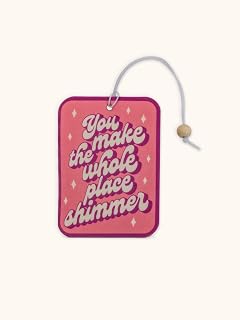 Studio Oh! You Shimmer Set of 2 Hanging Car Air Freshener, Long-Lasting Fragrance, Odor Eliminator, Scented Car Accessory for Auto Interior, Decorative Air Freshener, 4 x 7.5 in