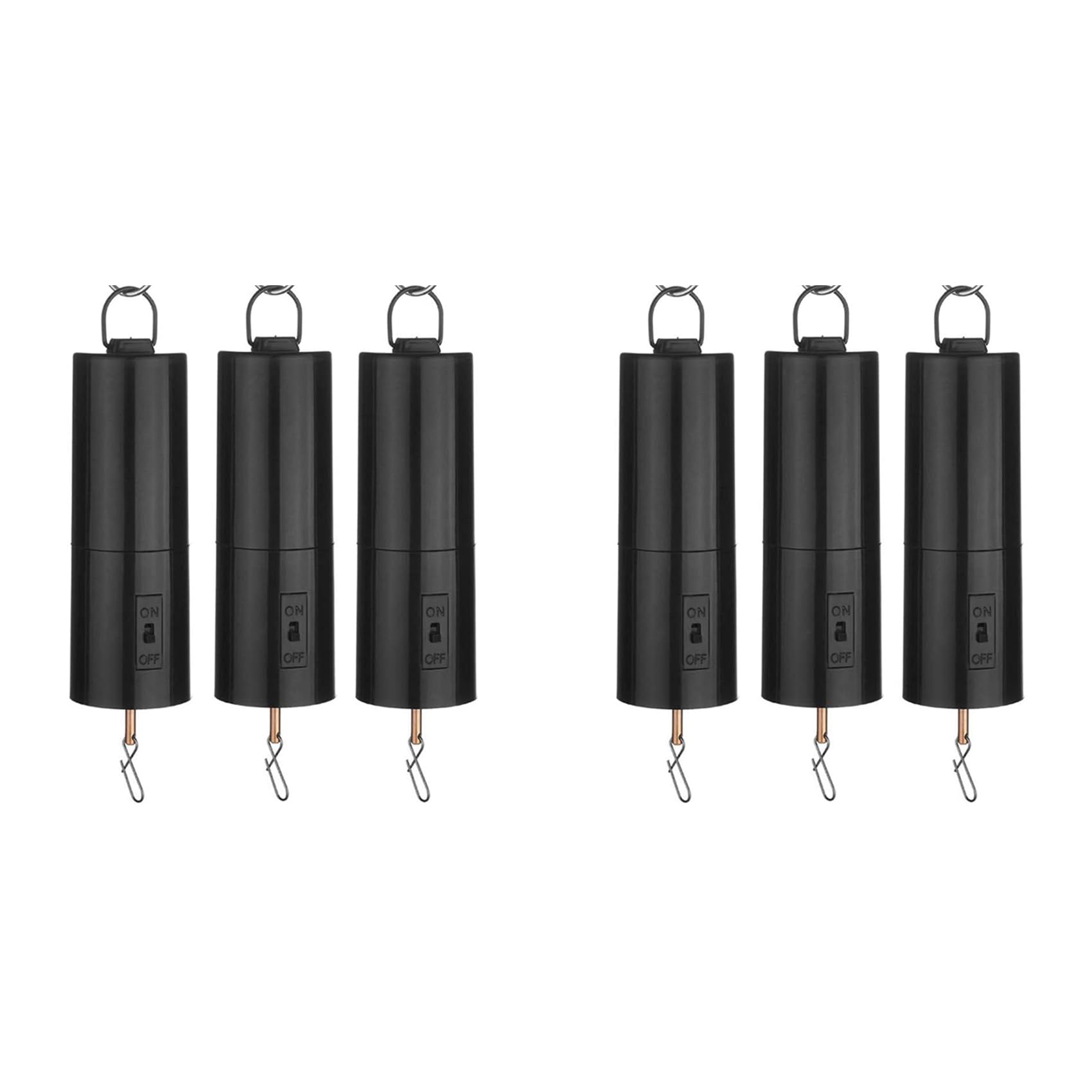 Jnchdghwa Hanging Black Rotating Motor for Spinner and Wind Chime Garden Decoration Accessories, Not Including Battery 6 Pack