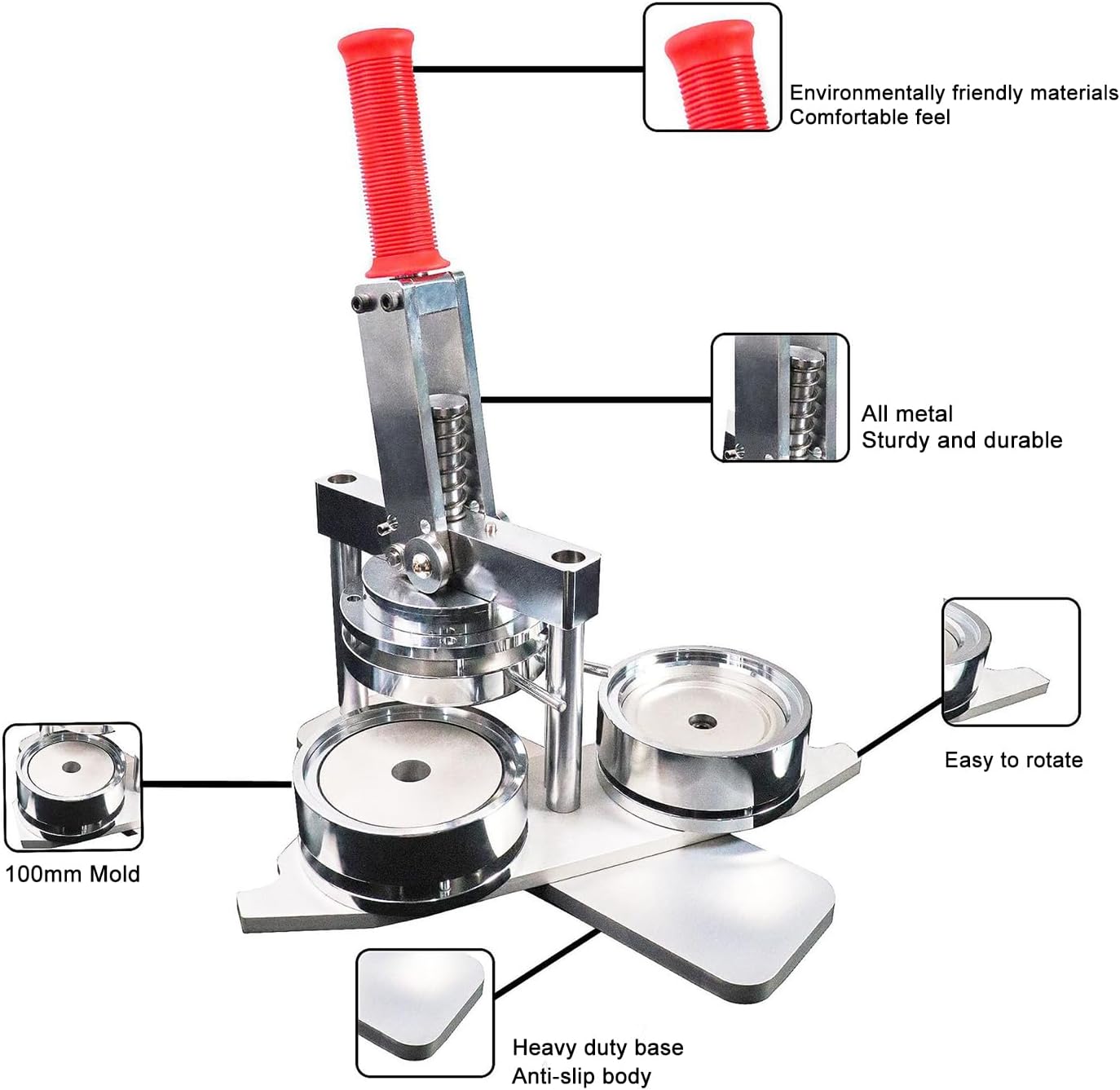 業務用 缶バッジマシン用 アタッチメント 丸型100mm BAM-R100 | 簡単