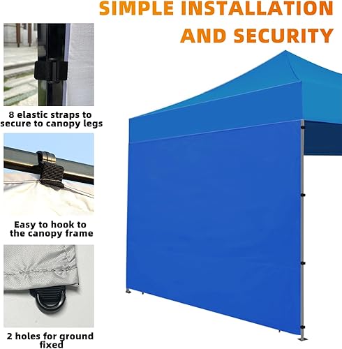 Miniatura 10 de Toldo instantáneo de 10 x 10 pulgadas para toldo emergente, paredes de toldo de 10 x 10 pulgadas para toldos al aire libre, paquete de 1 pared