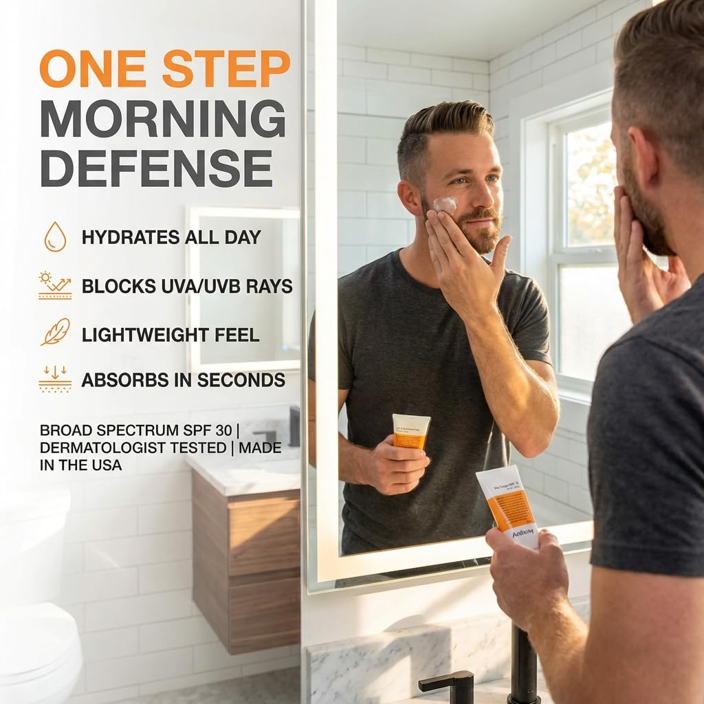 Anthony Day Cream SPF 30 Men’s Face Moisturizer with Sunscreen – Anti-aging Face Lotion and Broad-Spectrum Sunblock – Lightweight, Non-Comedogenic Formula for All Skin Types – 3 Fl Oz