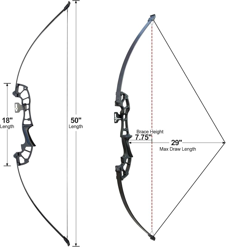 Tongtu Recurve Íj 30-40 lb Nyílakkal Kezdőknek és Felnőtteknek