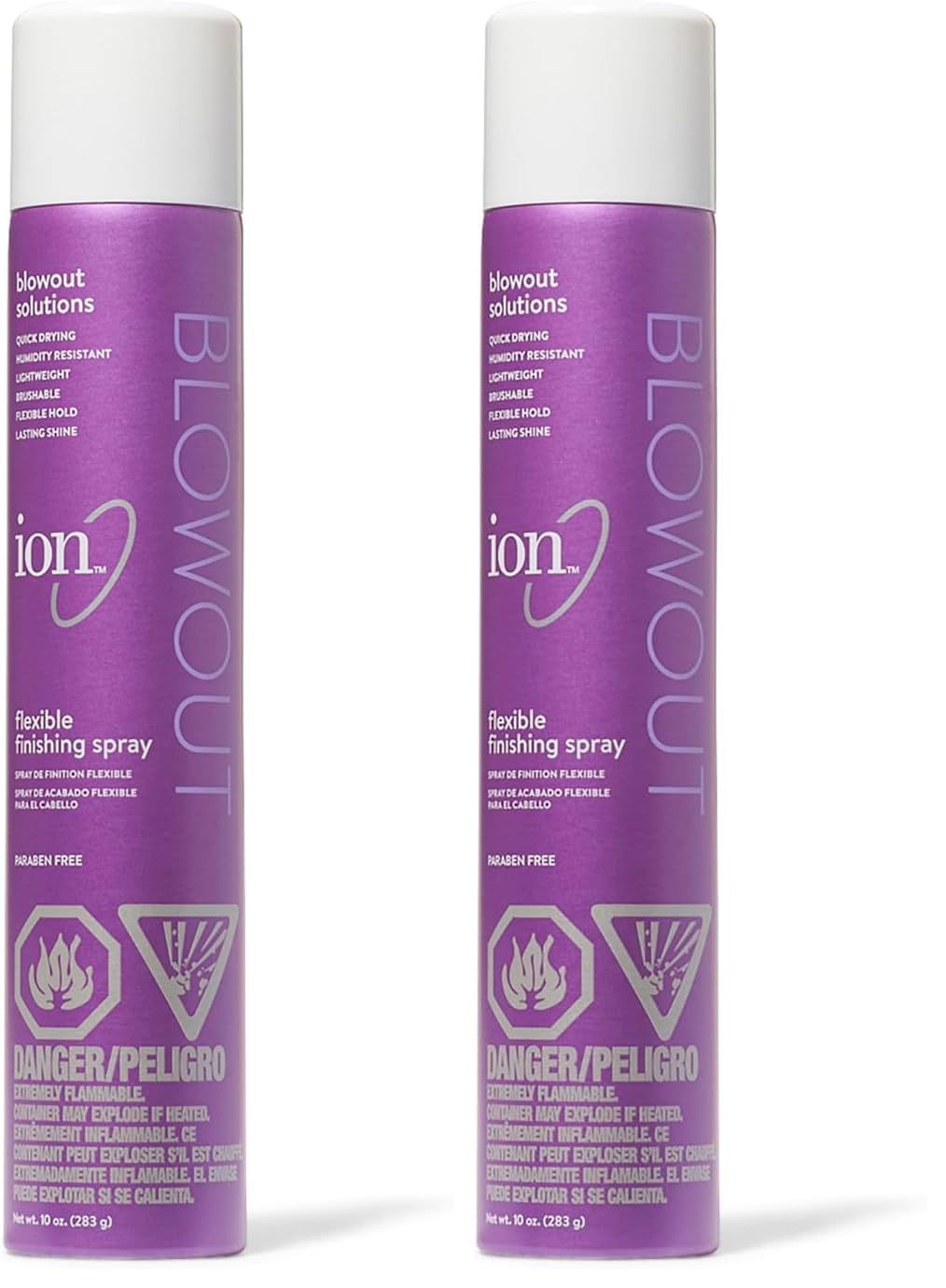 ion Flexible Hair Spray, Humidity Resistant, Quick Drying, Lasting Shine, 10 oz (Pack of 2)