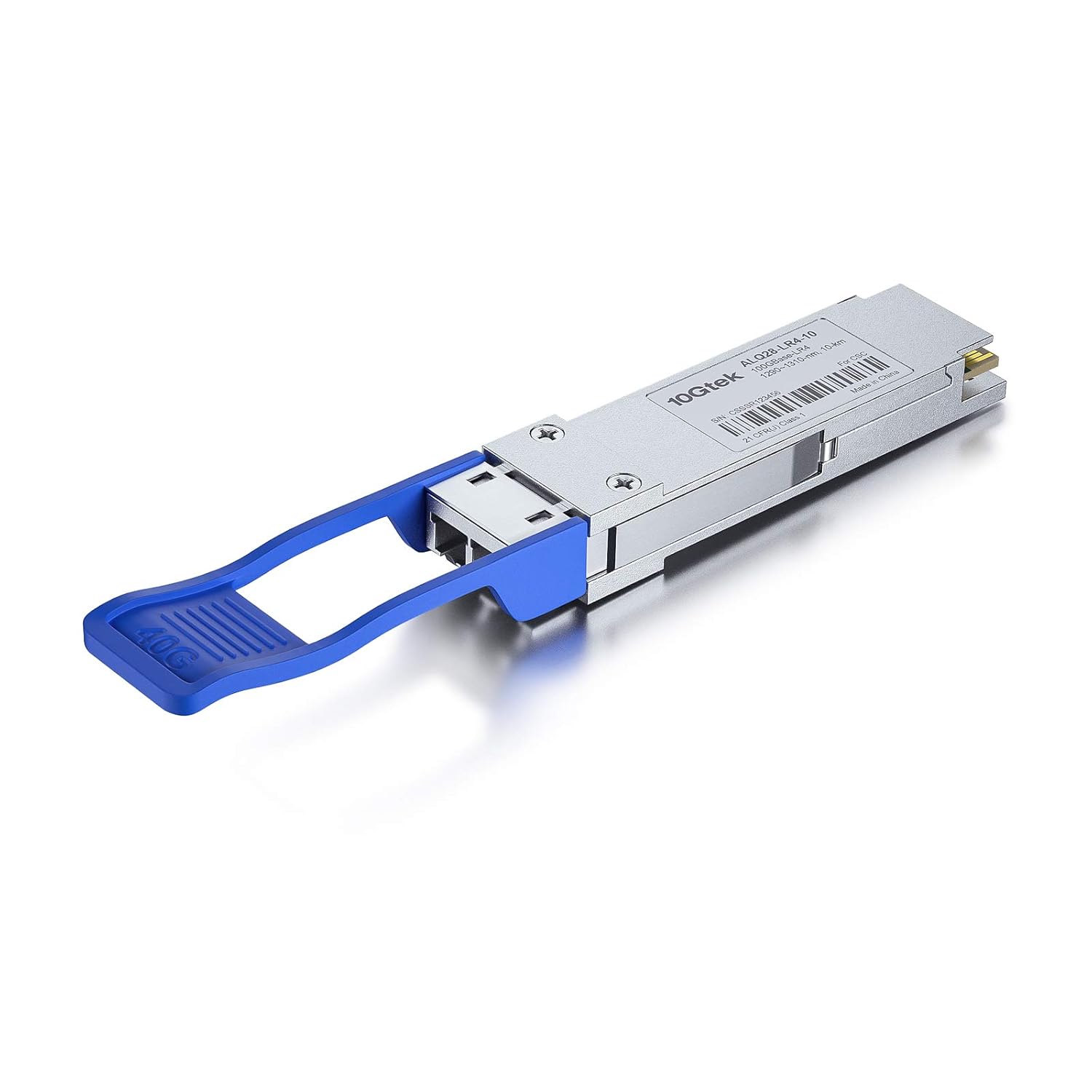 10Gtek 40 Gigabit QSFP+ LC Single-Mode Transceiver, 40GBASE-LR4 Module for Juniper JNP-QSFP-40G-LR4, 4 CWDM Lanes, DDM, 10km