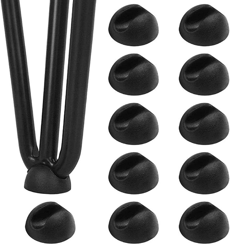 Silicone Chair Leg Caps Non-Skid Furniture Floor Protectors for Tile Laminate Surfaces 4/12 Pcs Black(4pcs)
