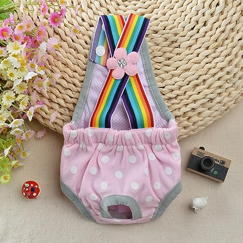 Oyccen 2 Pack Dots Sanitary Pants Dog Hygiene Season Heat Knickers Suspender Panties Puppy Physiological Nappy Diapers for Small Dogs - Image 3