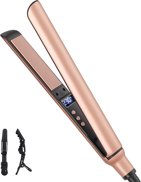 Mini Hair Straightener, Ceramic Small Straighteners for Long & Short Hair, Mini Flat Irons Quick Styling Tool Dual Voltage for Travel