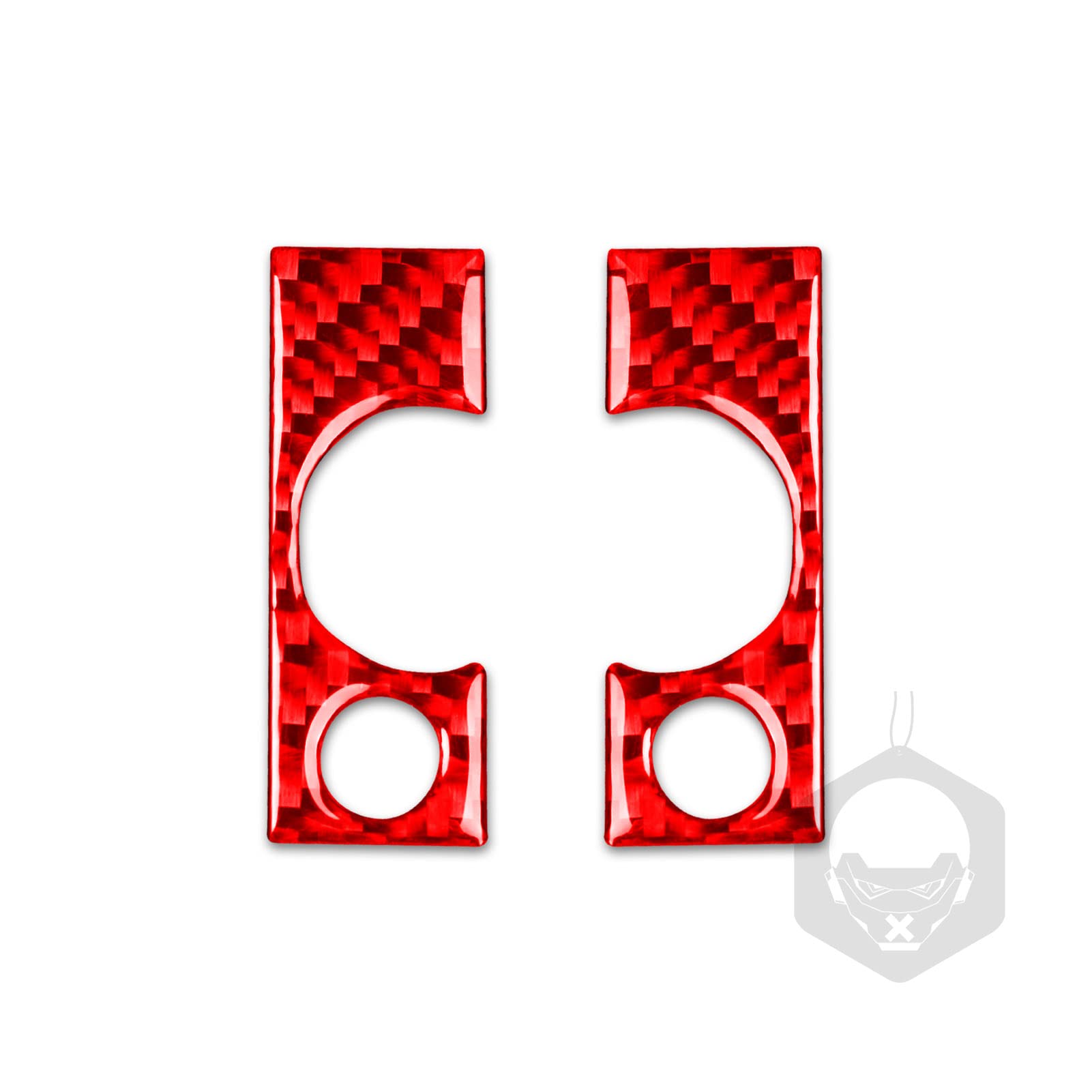 Auto Rear Row Music Player Control Decoration 2pcs Premium Sticker Compatible with Chevrolet Tahoe/Suburban/GMC Yukon XL Denali 2007-2014 Interior Accessories Real Quality Soft Carbon Fiber Red - B