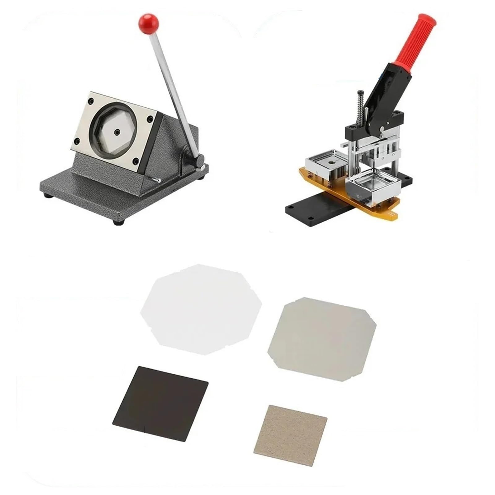 Button Maker Kit máquina para hacer botones magnéticos para nevera, 50x50mm, Para cortador papel y materiales 100 Uds., 2 "x 2" Pin Badge Making Kit(Machine)