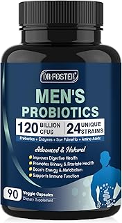 Probiotics for Men Digestive Health, 120 Billion CFUs Mens Probiotic wit...