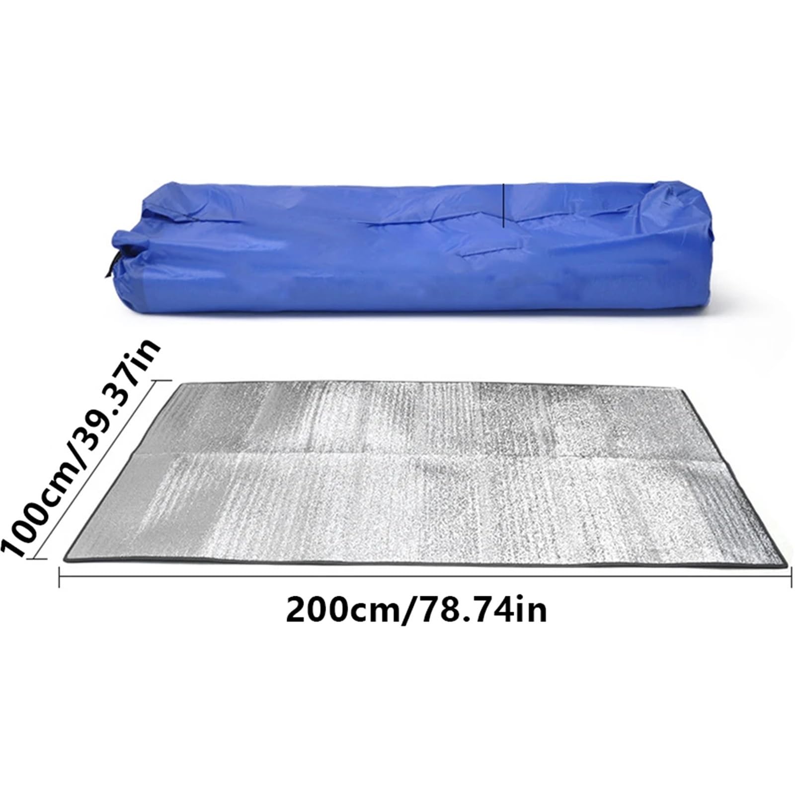Mata z folii aluminiowej, Mata kempingowa z folii aluminiowej na zewnątrz, dwustronna, w wielu rozmiarach