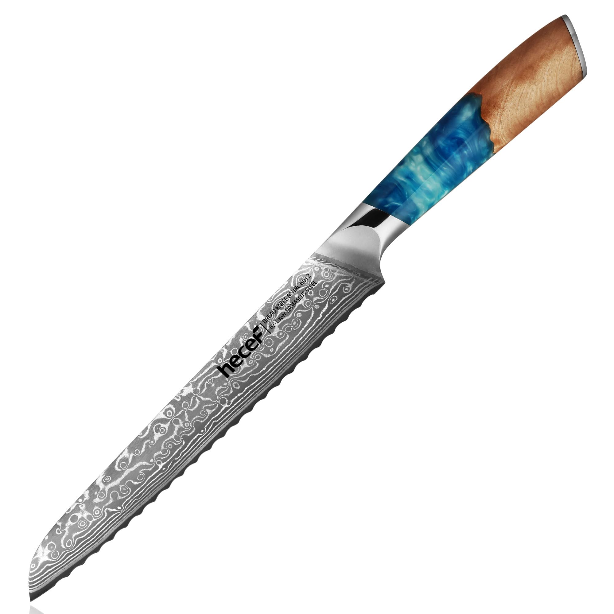 Amazon.co.jp: hecef パン切りナイフ 220mm プロ仕様 青色樹脂