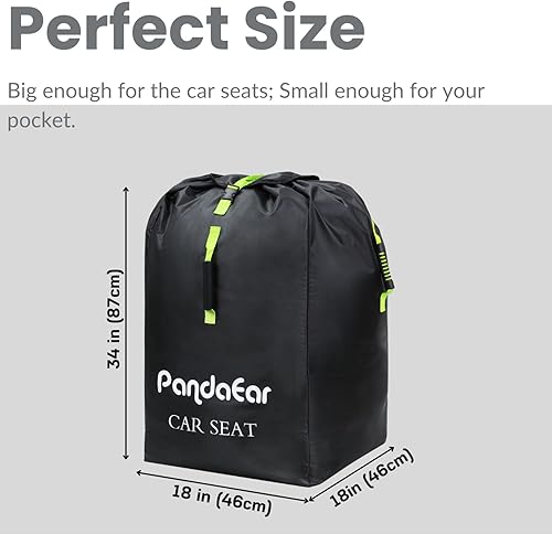 Miniatura 7 de PandaEar Bolsa de viaje para asiento de automóvil para avión, funda de asiento de automóvil resistente al agua con correa para el hombro para